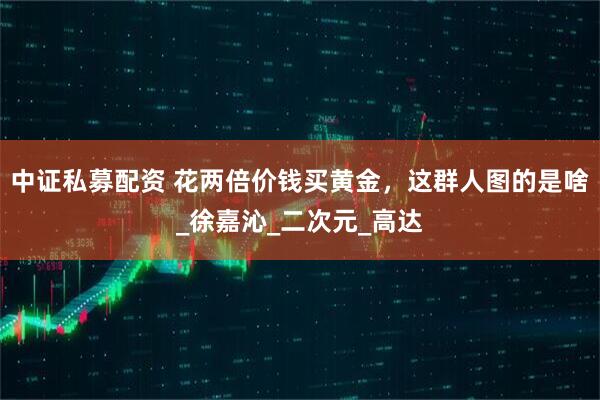 中证私募配资 花两倍价钱买黄金，这群人图的是啥_徐嘉沁_二次元_高达