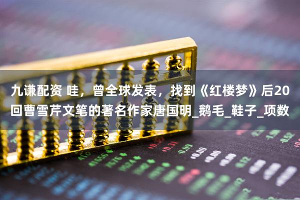 九谦配资 哇，曾全球发表，找到《红楼梦》后20回曹雪芹文笔的著名作家唐国明_鹅毛_鞋子_项数